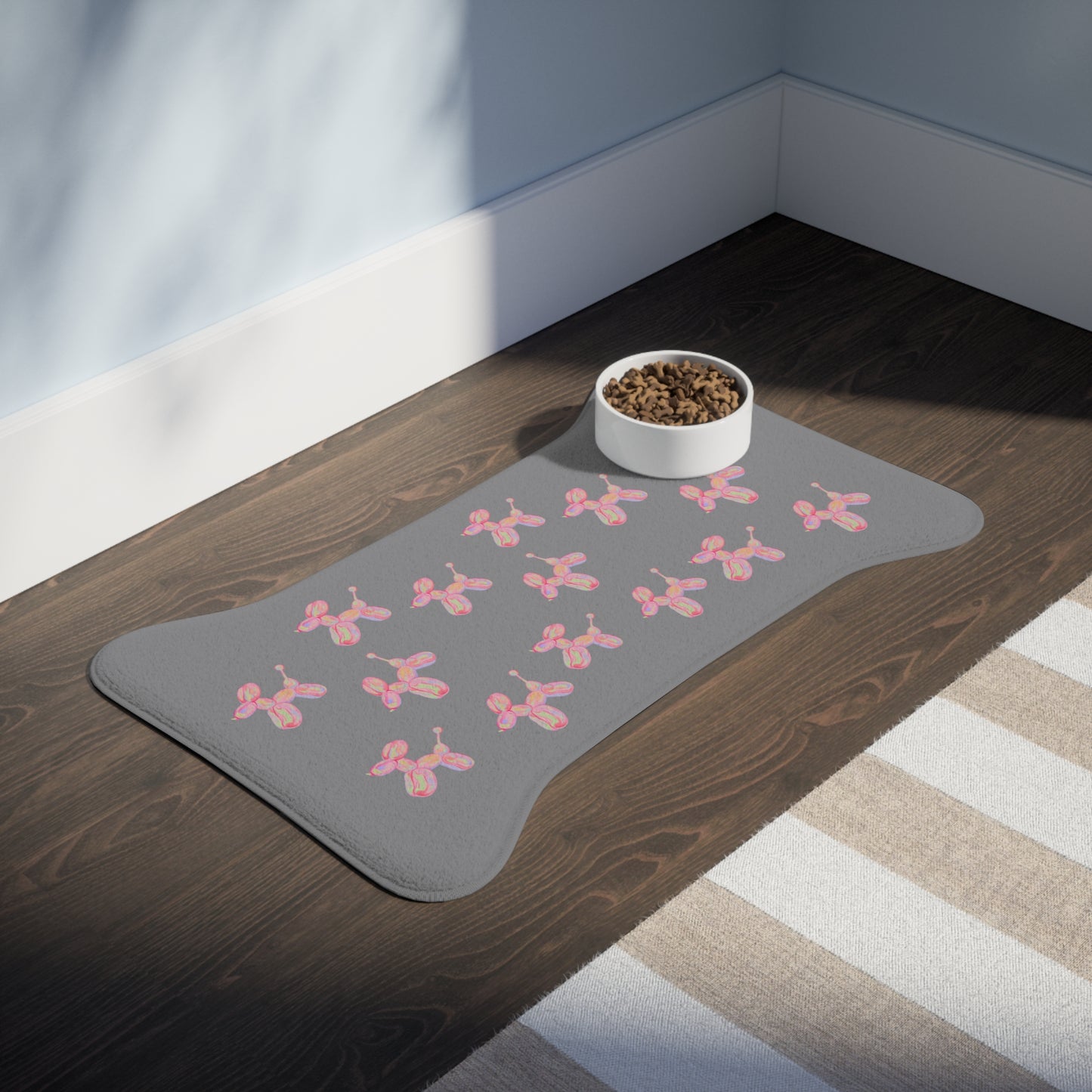 Pet Feeding Mats, Cute Puppy and Kitten Food Mats for Boys and Girls, Dog and Cat Lovers Gift, Pet Bowl Mat, Animal Lover Decor, Pet