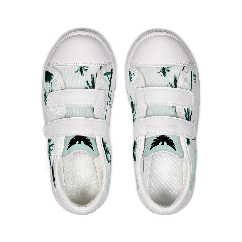 Find Your Coast Kids Canvas Palm Tree Velcro Sneaker Shoes