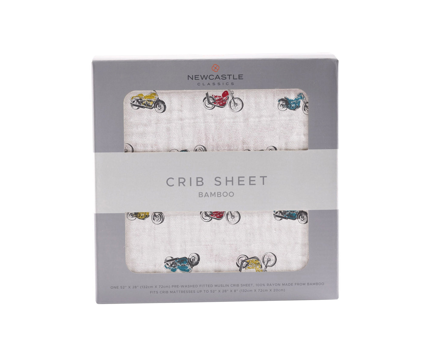 Vintage Motorcycles Bamboo Muslin Crib Sheet