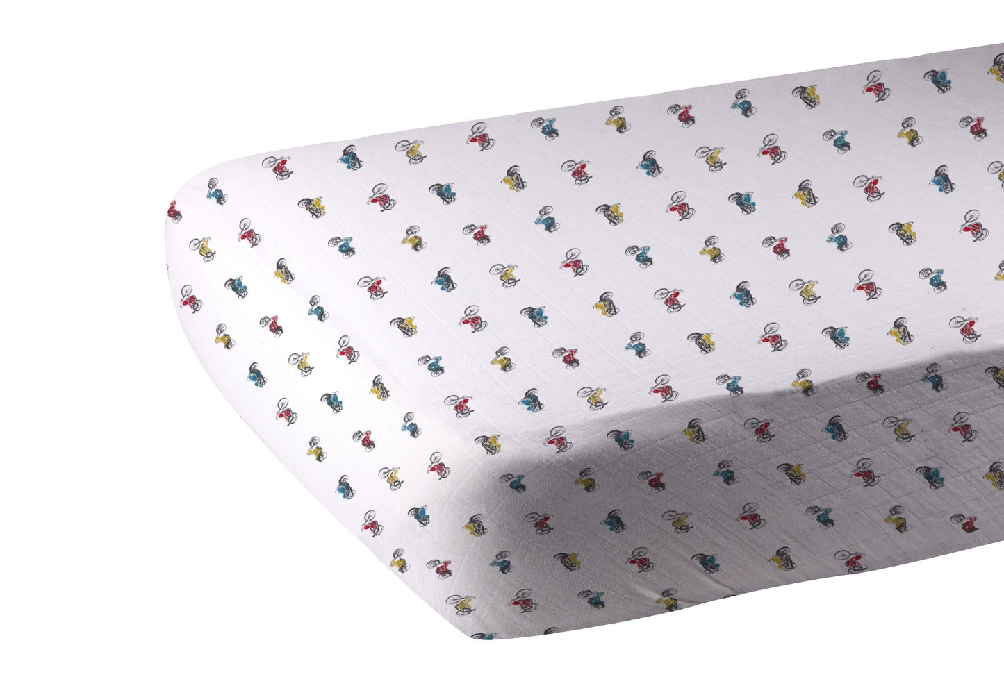 Vintage Motorcycles Bamboo Muslin Crib Sheet