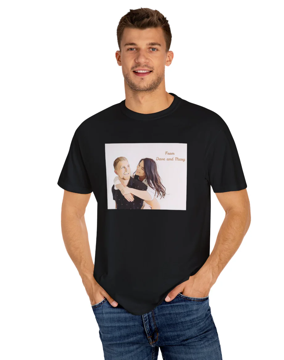 Custom Cartoonized Photo Portrait Tshirt Unisex Personalized