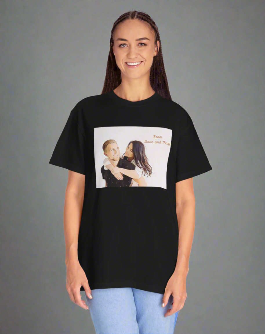 Custom Cartoonized Photo Portrait Tshirt Unisex Personalized