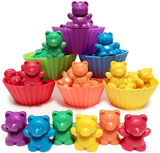 Jumbo Counting Bears with Stacking Cups - Montessori Educational Sorting Rainbow Toys for 3 Year Old Boys and Girls with 48 Preschool Math Manipulatives, Toy Storage and Toddler Games Ebook